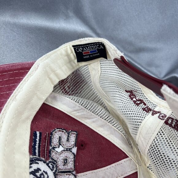 MHL Marley Hockey League Bears Trucker Cap Hat Snapback Mesh Red Cream Logo OSFM - Picture 12 of 12